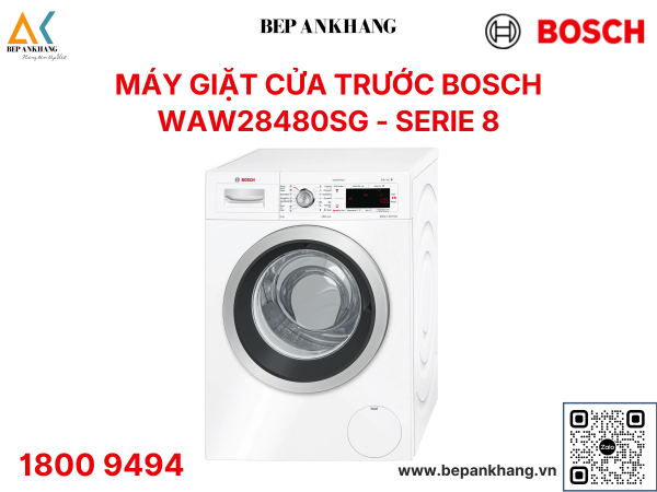 Máy giặt Bosch WAW28480SG Series 8 Công nghệ Inverter - Made in Germany 